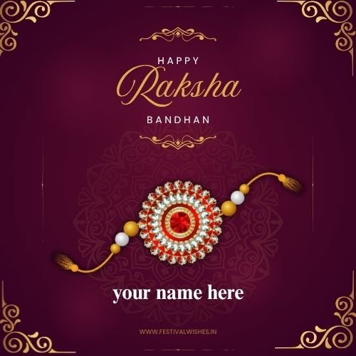Raksha Bandhan Card with Name – Send Festive Wishes